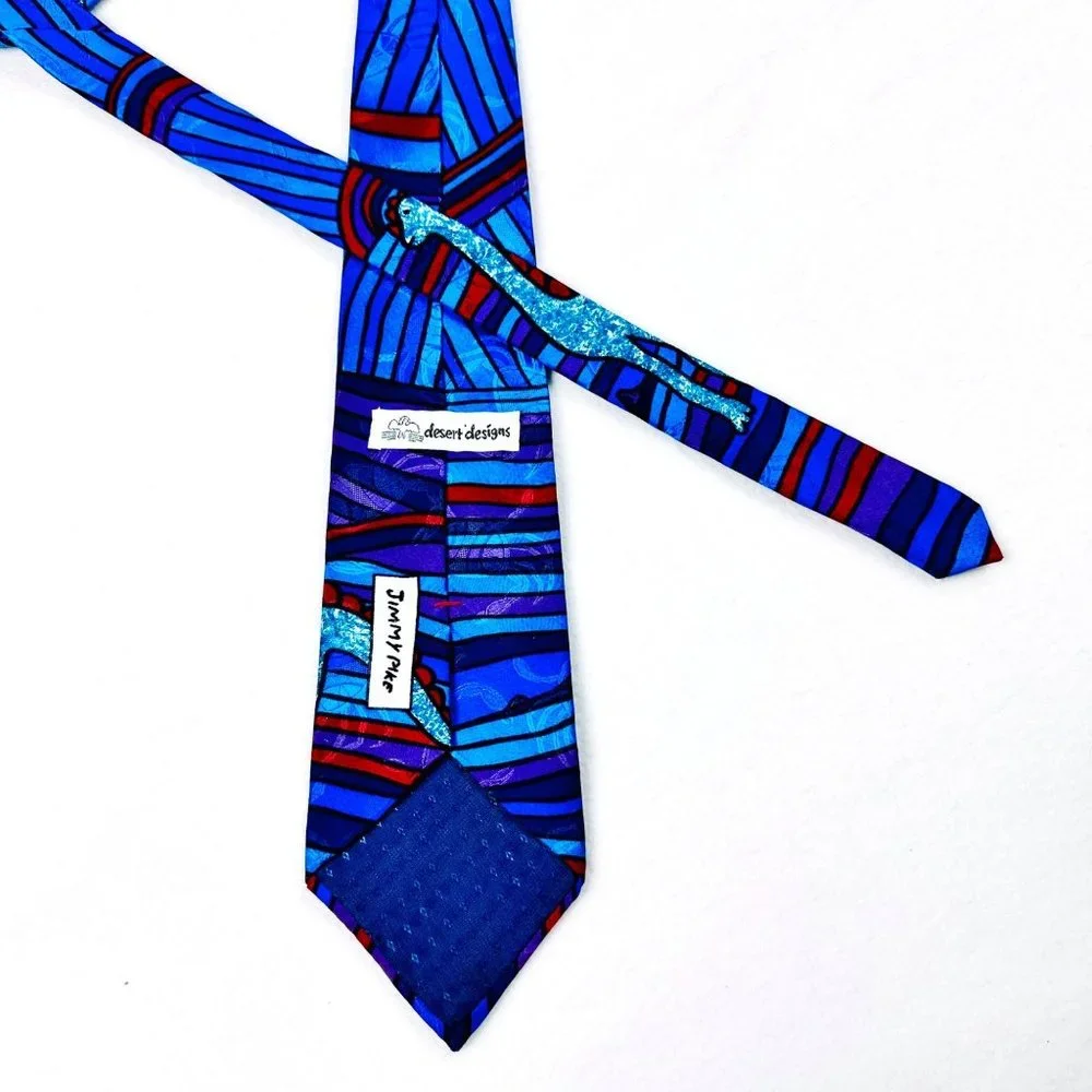 Vintage Desert Designs Italian Silk Art to Wear Necktie